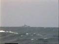 Minensuchboot Wolfsburg in schwerer See