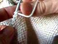 Left handed purl stitch