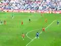 Michael Essien Hits The Crossbar