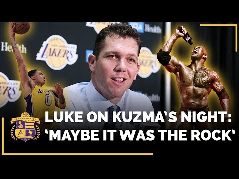 Video: Luke Walton Thinks Dwayne 'The Rock' Johnson Might Have Had Some Influence On Kyle Kuzma's Big Night
