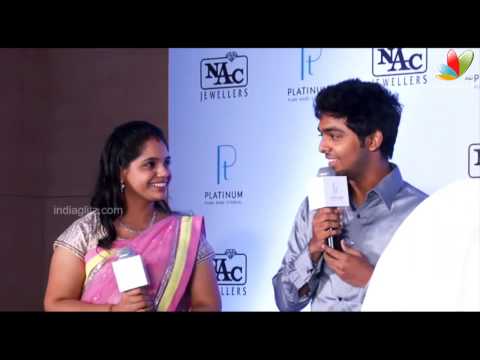 GV Prakash And Saindhavi At NAC Jewellers | Songs | Mrriage | Raja Rani