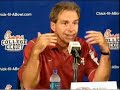 Saban gets irritated (or