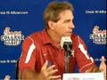 Saban gets irritated (or pissed)