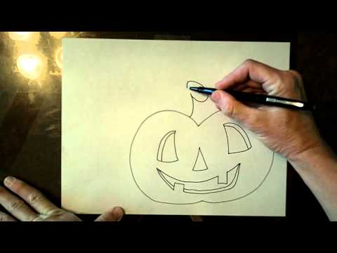 how to draw a jack o lantern