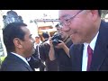 Zuma Dogg Poses For Picutre With Mayor Villaraigosa