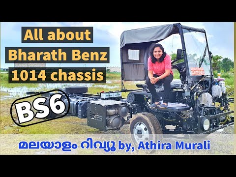 All about Bharat Benz 1014 bs6 Bus chassis Malayalam Review by, Athira Murali