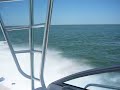 we took the robalo 305 from clearlake to the yacht basin for it's maiden voyage.
even though we had light bay waters we did encounter several large ship and yacht displacment wakes which the robalo 305wa powered by twin yamaha four stroke 350hp v8 engines performed flawlessly!!!