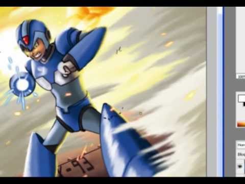 how to draw megaman x paint