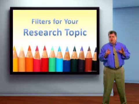 topics - Tools and techniques for choosing, narrowing and filtering research topics for APA and MLA research papers, term papers, themes and essays. Also: how to desi...