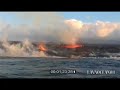 Volcano Kilauea erupts into the sea - Premiere Lava Boat Footage