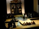 op�ra en quatre actes (1884)
livret de joseph m�ry et camille du locle
d'apr�s le drame de friedrich schiller, traduit en italien par achille de cauzi�res et angelo zanardini

direction musicale teodor currentzis
mise en sc�ne graham vick
d�cors et costumes tobias hoheisel
lumi�res matthew richardson
chef des choeurs winfried maczewski

filippo ii james morris
don carlo stefano secco
rodrigo, marchese di posa dmitri hvorostovsky
il grande inquisitore mikhail petrenko
un frate paul gay
elisabetta di valois tamar iveri
la principessa eboli yvonne naef
tebaldo elisa cenni
il conte di lerma jason bridges
voce dal cielo elena tsallagova

l'autodaf� - le peuple se rassemble pour assister au b�cher des h�r�tiques. philippe ii jure de servir dieu avec le feu et l'�p�e. carlos �merge de la foule, � la t�te d'un groupe de d�put�s flamands venus plaider la cause de leur pays. il sollicite la charge de gouverneur des flandres. devant le refus de son p�re, il tire son �p�e. le roi ordonne qu'il soit arr�t�. seul rodrigue ose d�sarmer son ami.