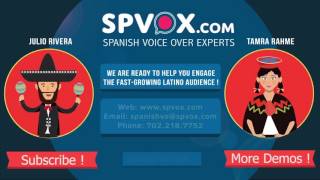 Commercial Demo by Spanish Voice Over Talent Julio Rivera.