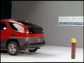 Crash Test 2001 Pontiac Aztek ( 5 M.P.H) Rear into Pole IIHS