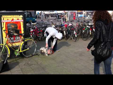 gestolen - Amsterdam: Fiets gestolen van meisje op klaarlichte dag tegenover Amsterdam centraal station met MEGA slijptol.