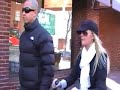 spice girl emma bunton return to there hotel in georgetown with her boyfriend jade jones and baby boy after shopping