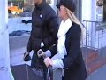 spice girl emma bunton return to there hotel in georgetown with her boyfriend jade jones and baby boy after shopping