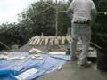 Time lapsed roof construction