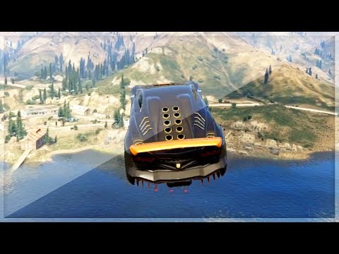 GTA 5 Funny Moments - Extreme Car Lake Jump - (GTA V Online Stunts)
