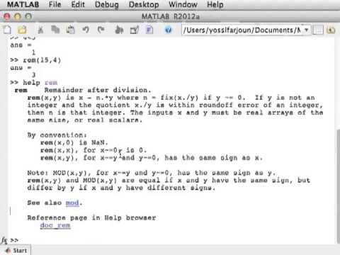 Using - MIT 18.S997 Introduction to MATLAB Programming Fall 2011 View the complete course: http://ocw.mit.edu/18-S997F11 Instructor: Yossi Farjoun License: Creative ...