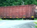 NBEC 402 leaving Campbellton yard East end.