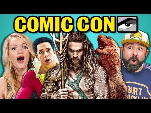 ADULTS REACT TO COMIC CON TRAILERS 2018 (Aquaman, Shazam!, Glass)