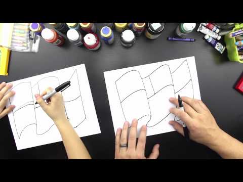 how to draw waving flag