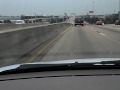 Wandering tire track on Gulf Freeway (by a drunken driver with a flat tire?)