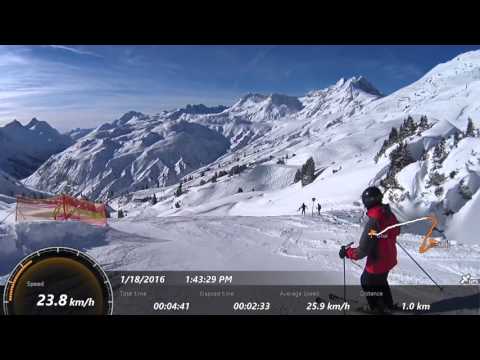 Скоростной спуск на лыжах в Zurs