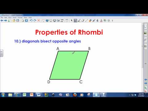 how to define a rhombus