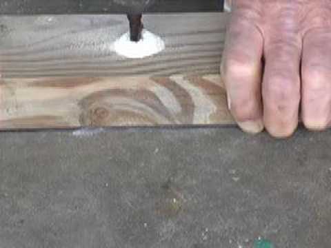 how to fasten lumber to concrete