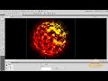 Engulf a planet in flames by overlaying a sun.