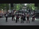 v�tus de noir et rouge, semblant sortir dun monde et dune p�riode inconnue, les 8 musiciens de la goutte au nez envahissent sc�nes et places publiques, tels des dandies survolt�s. les sir�nes hurlent, les cuivres sonnent, laccord�on se d�chire, les voix se tordent, comme pour annoncer � la population une explosion de d�mence musicale. a travers des sonorit�s percutantes, cuivr�es, irr�elles, cette fanfare atypique immerge le public dans un univers urbain, � la fois myst�rieux et fr�n�tique. a mi-chemin entre le rock d�structur� de frank zappa et la bande originale dun film fantastique, ces 8 activistes un brin �nerv�s, surprennent par loriginalit�, l�nergie et la folie de leurs compositions. le spectateur est alors emport� dans un univers musical, m�lant rythmiques massives et atmosph�res lunatiques, qui d�soriente et stimule limaginaire.