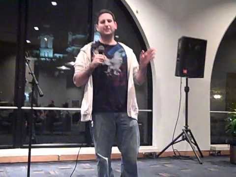 Jon Baker performing stand up comedy