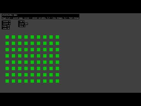 ofxKuTextGui – openFrameworks addon for creating textual GUI controlled ...