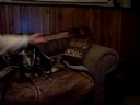 My cat playing with a bow or something =)