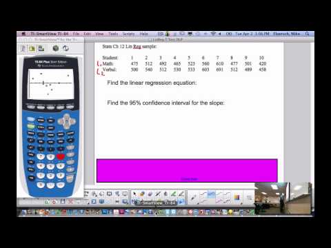 how to perform linear regression t test