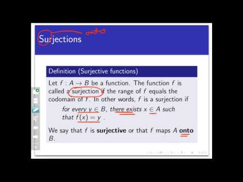 how to prove function is surjective