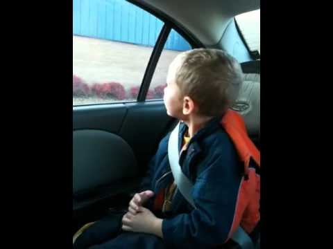 4 Year Old Singing to His Radio