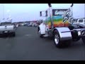 Peterbilt 359 with Detroit Diesel Twin Turbo Does Burnout