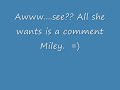 message to miley from 6 year old fan