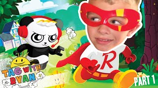 TAG WITH RYAN iPad gaming with Daddy - Part 1