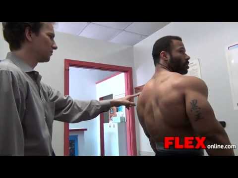 IFBB - Bodybuilding IFBB Pro Ken Jackson visits the chiropractor and trains shoulders and calves with only a few weeks left for the 2013 Toronto Pro.