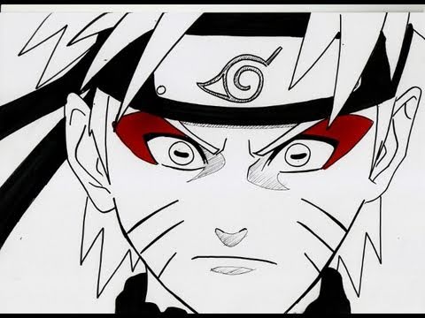 how to draw naruto sage mode