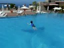 Aaron swimming for Uncle Bri