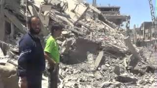 مخيم سبينة للاجئين الفلسطينيين|27-5-2013|سقوط صاروخ ارض ارض ودمار هائل جدا