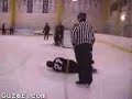 Hockey Player Breaking the Glass Hockey Player Breaking the Glass
