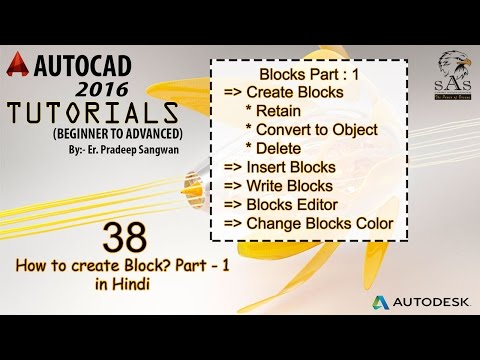 create Block, Insert Block in Autcoad