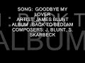  james blunt goodbye my lover lyrics paok paoktheo4 SORRY