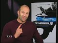 jason statham talks about his new stunts in transporter 3, what he's doing for thanksgiving, getting kicked by a giant, and how his extreme sports past played a role in the film.