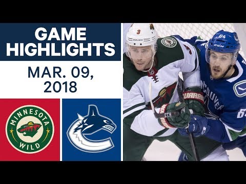 Video: NHL Game Highlights | Wild vs. Canucks - Mar. 09, 2018